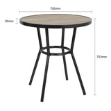 Table ronde d'extérieur Marston Bolero noire 700mm