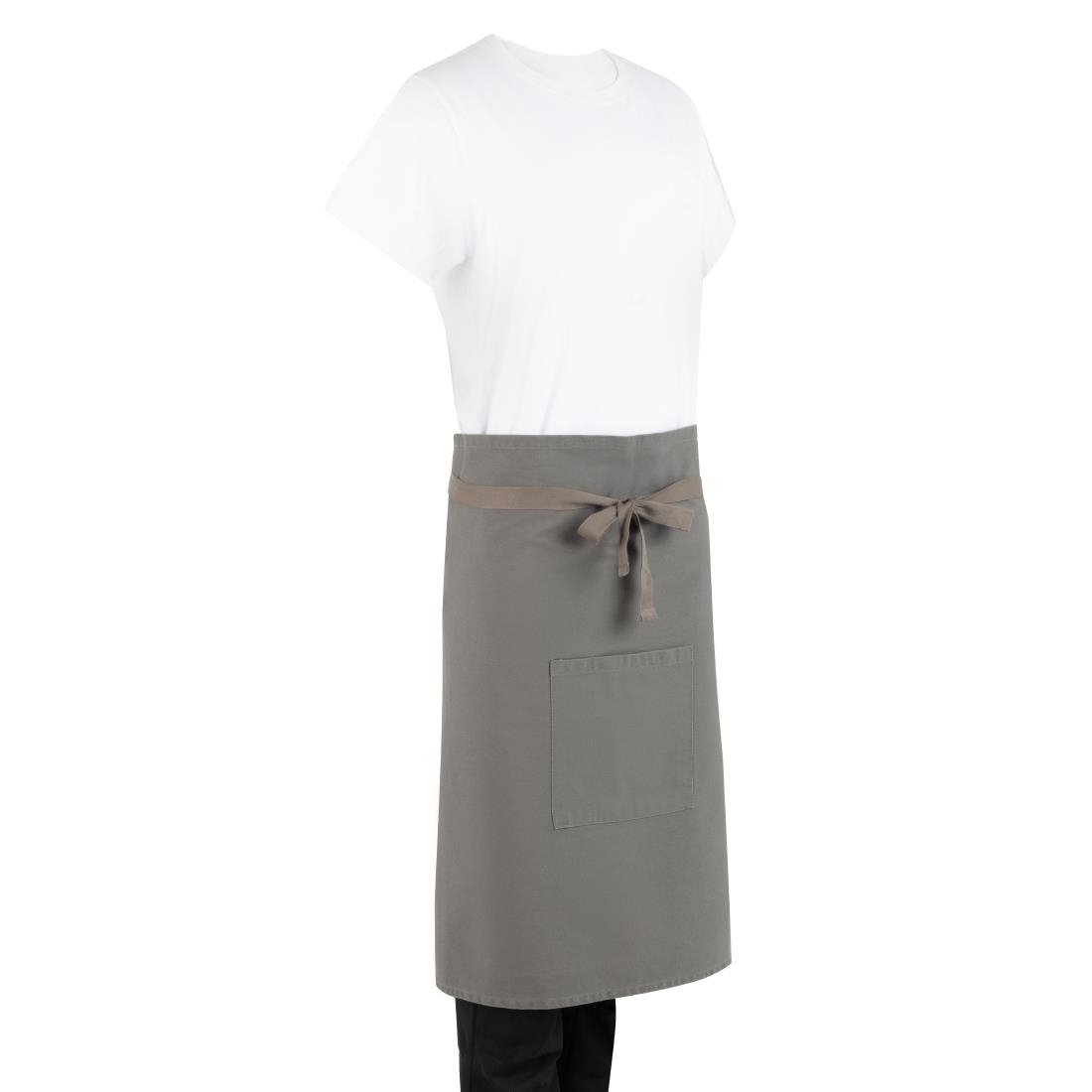 Tablier bistro en toile de coton Southside kaki