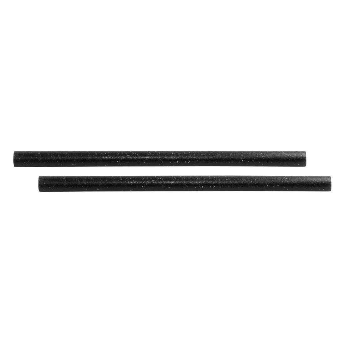 Pailles droites noires Sier Diposables Refork 8 mm / 15 cm (lot de 100)