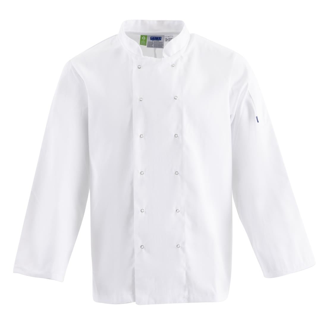Veste de cuisine mixte Whites Vegas manches longues blanche - NISBETS