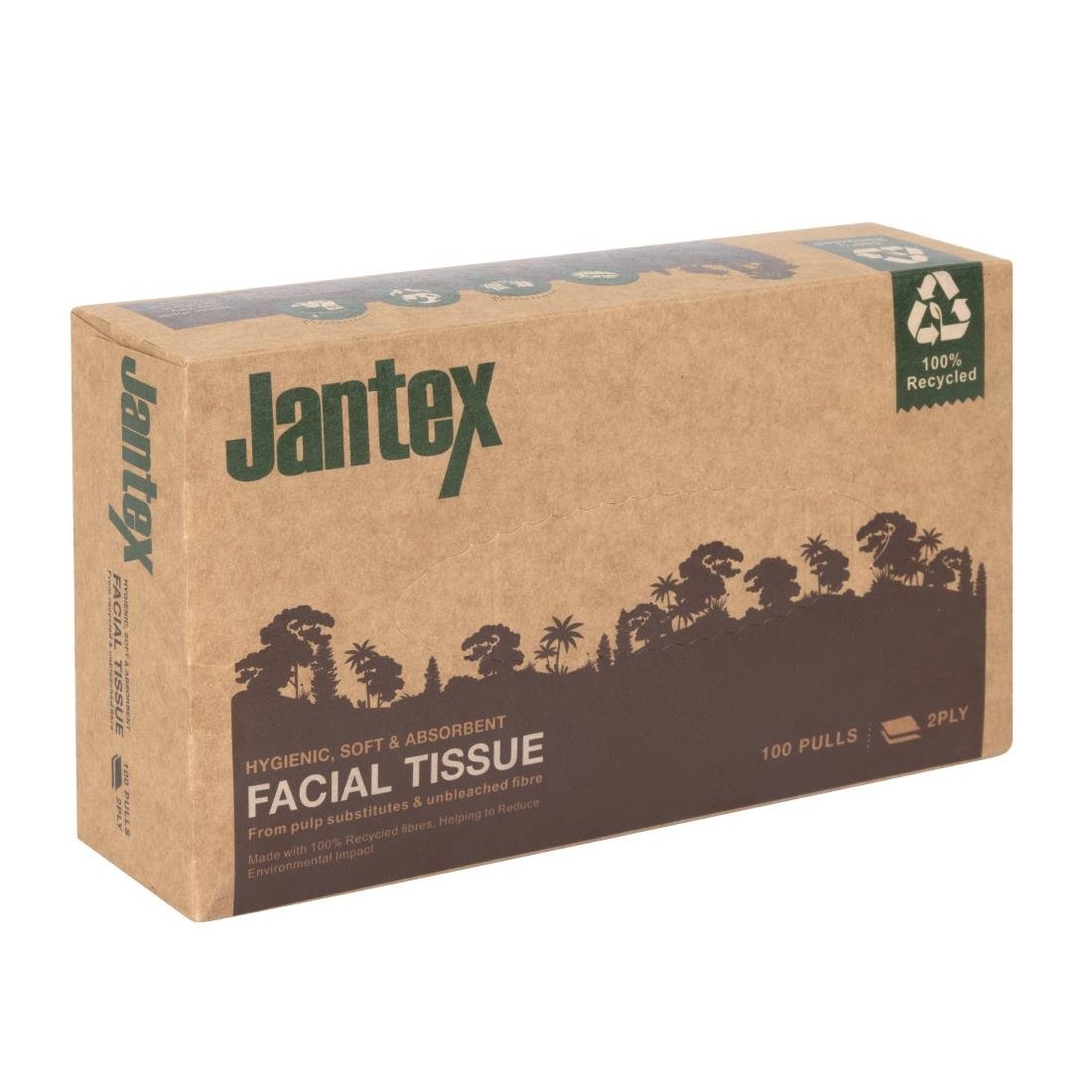Mouchoirs Jantex Green 100% recyclé 100 feuilles (lot de 36) - NISBETS