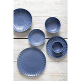 Assiettes plates Olympia Corallite bleues 205 mm (lot de 6)