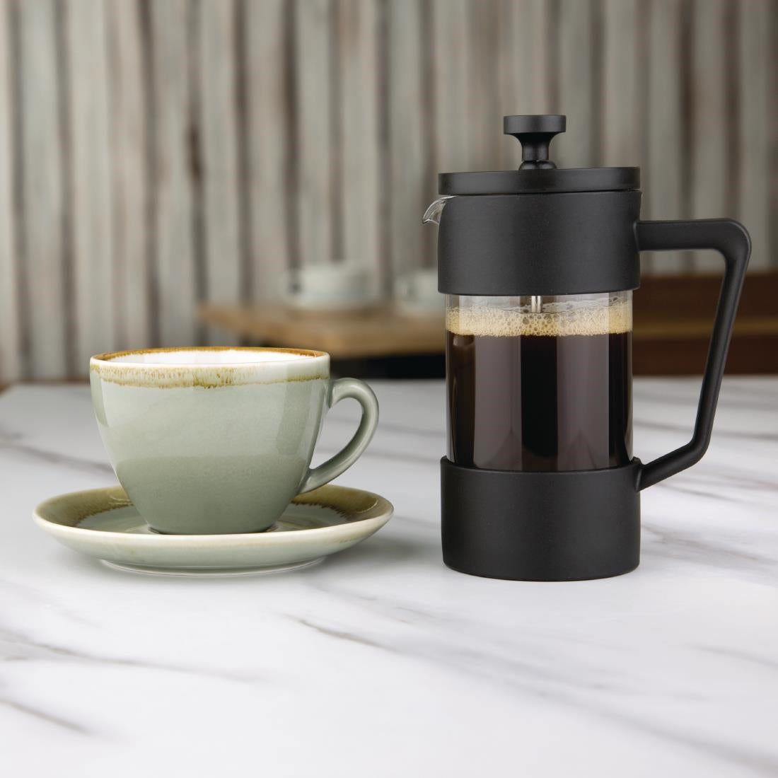 Cafetière à piston noire Olympia 3 tasses - NISBETS