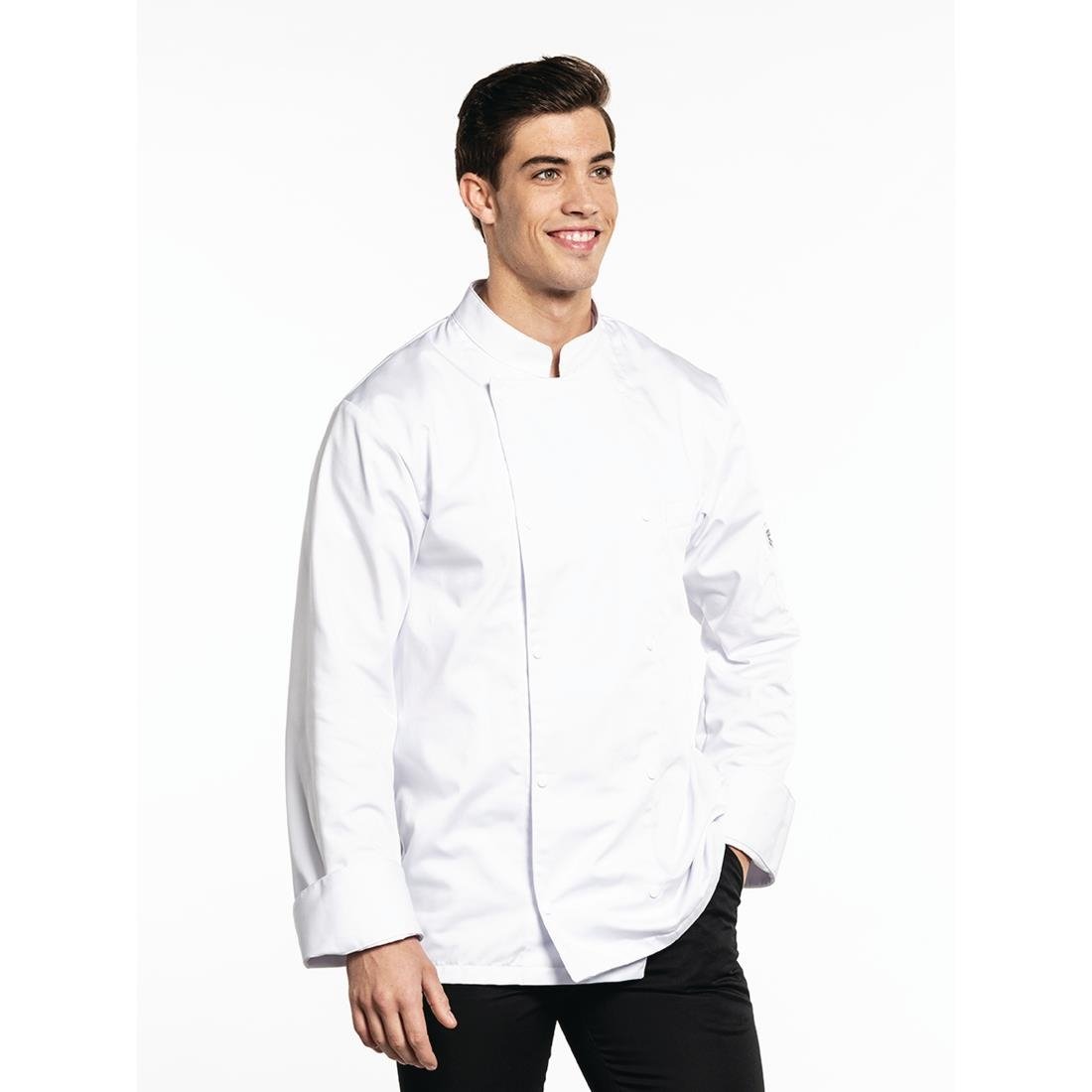 Veste de cuisine Chaud Devant Roma blanche - NISBETS