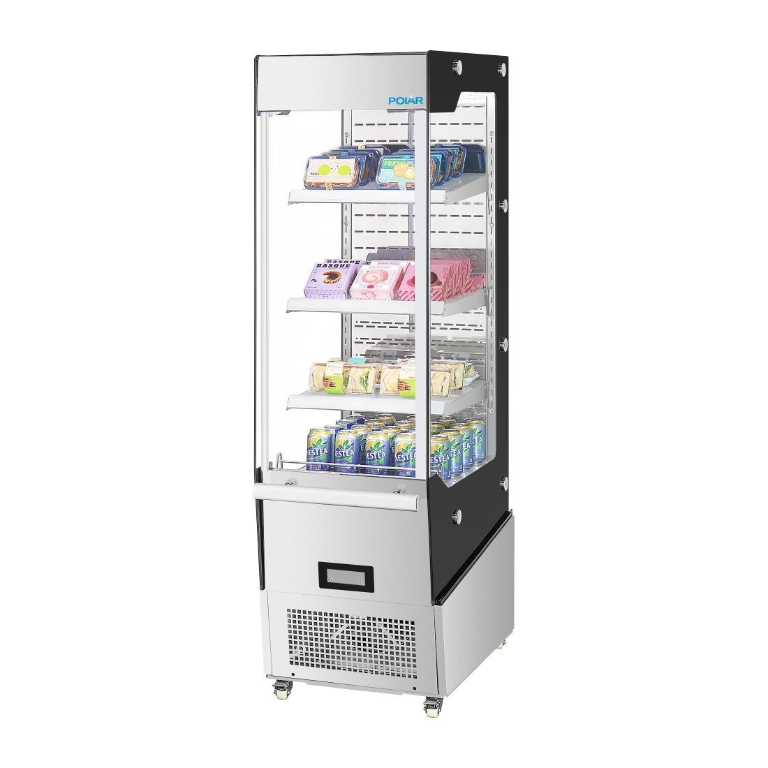 Vitrine réfrigérée positive libre-service Slimline Polar série G avec porte 220 L - NISBETS