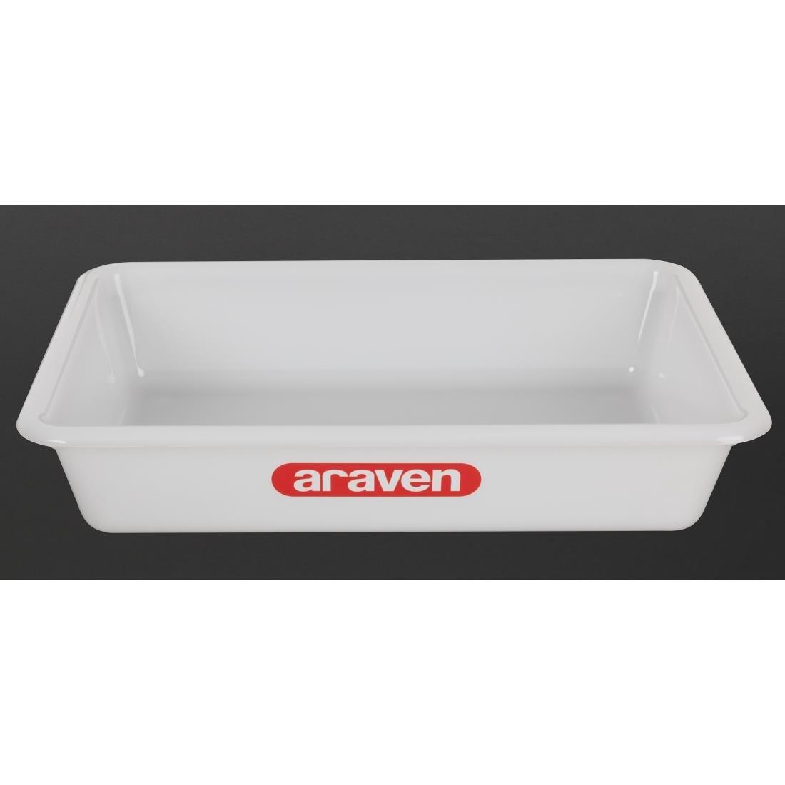 Bac alimentaire peu profond Araven transparent 300mm