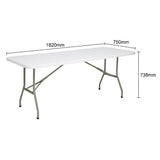 Table pliante rectangulaire Bolero blanche 1,8m - NISBETS