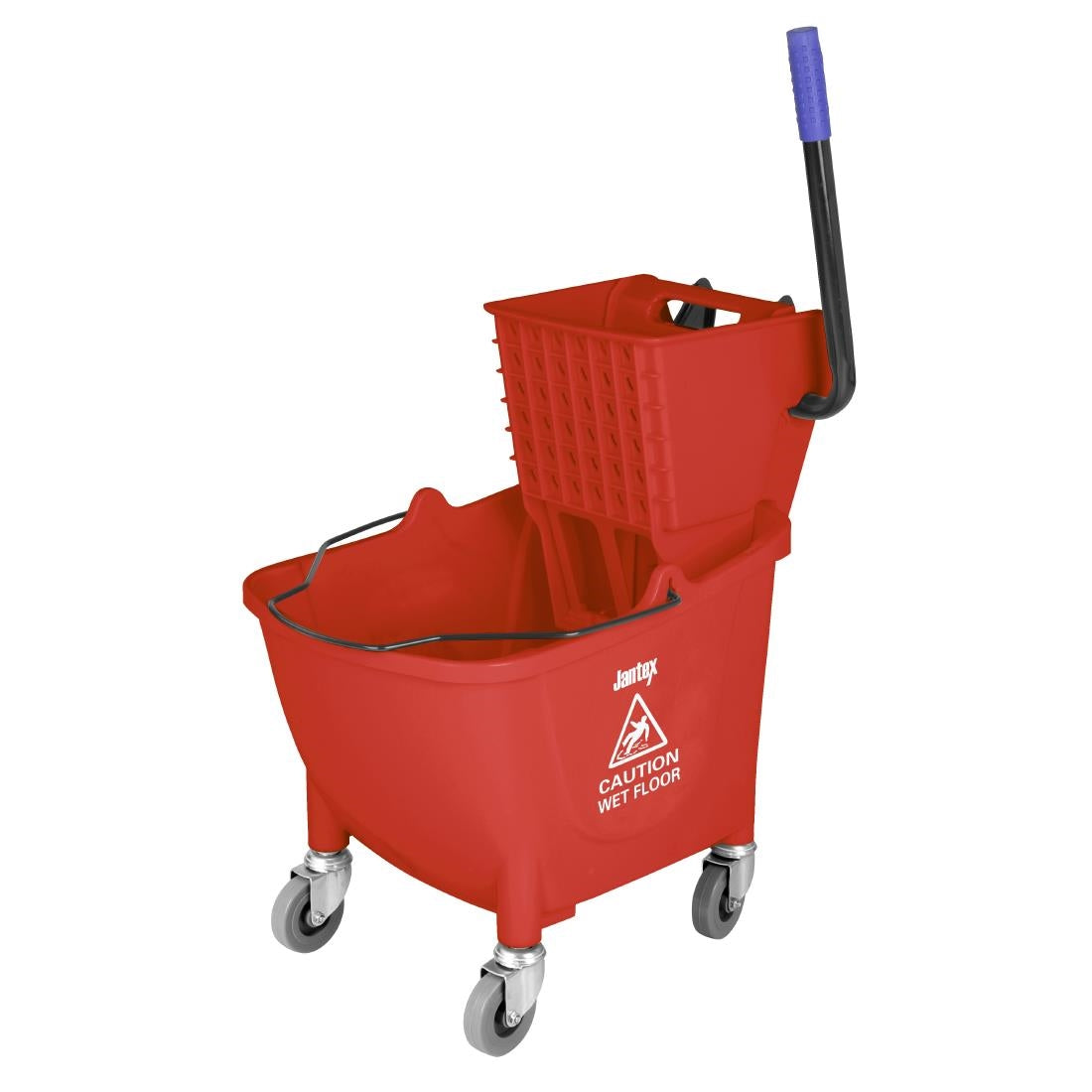 Seau essoreur avec pédale de vidange Jantex 30L rouge