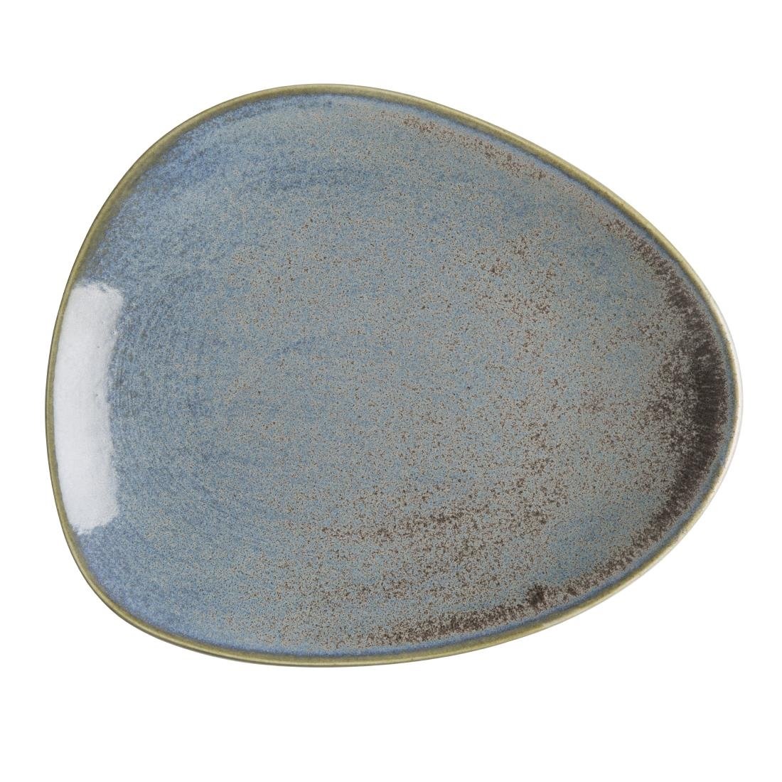 Assiettes triangulaires Olympia Ember Blue 308mm (lot de 4)