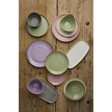 Assiettes avec rebord Churchill Stonecast Sage Green 217mm (Lot de 12)