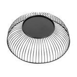 Panier de présentation rond métallique Olympia noir 285x85mm