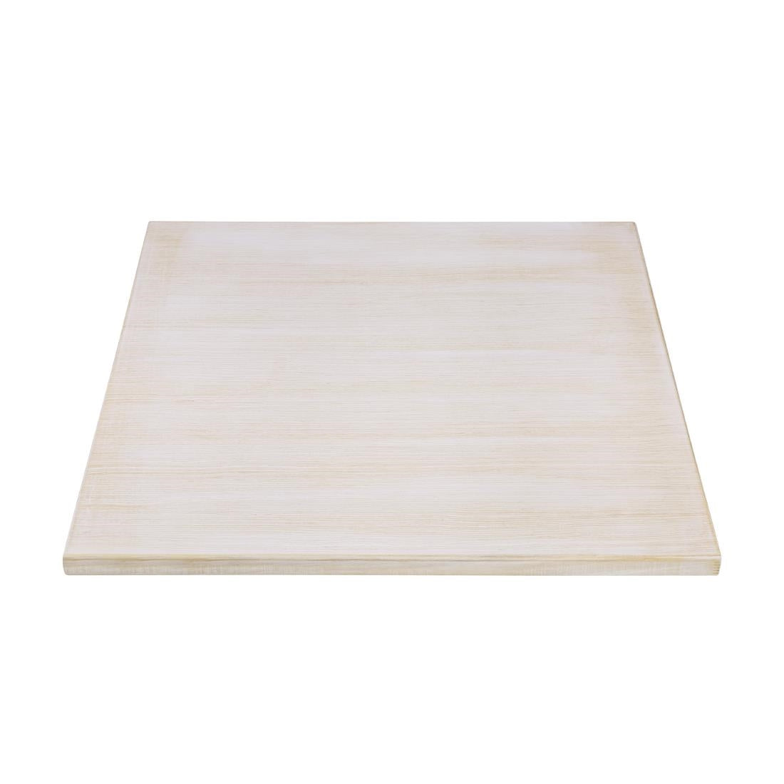 Plateau de table carré pré-percé vintage blanc Bolero 700mm - NISBETS