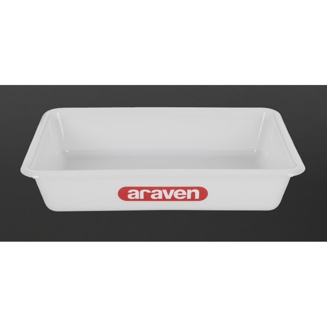 Bac alimentaire peu profond Araven transparent 300mm