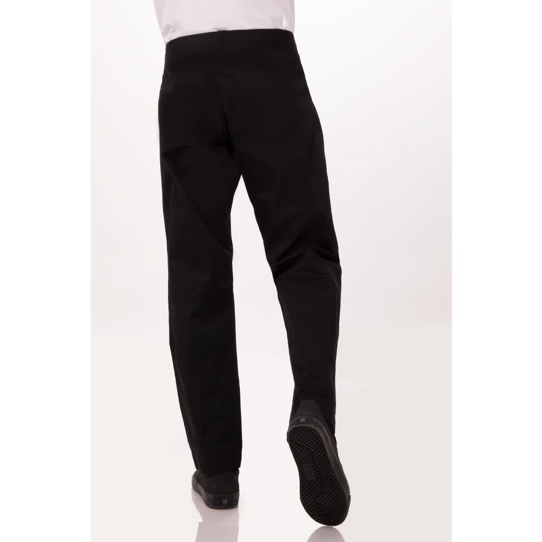 Pantalon slim léger homme Chef Works noir - NISBETS