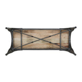 Banc d'intérieur avec assise en bois de manguier et cadre - NISBETS
