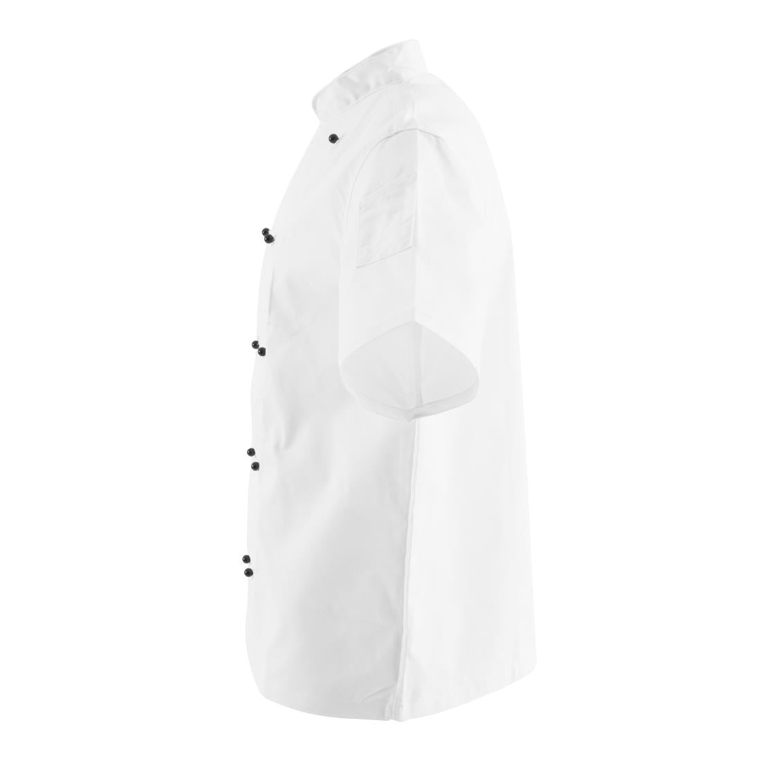 Veste de cuisine mixte Whites Chicago manches courtes blanche - NISBETS