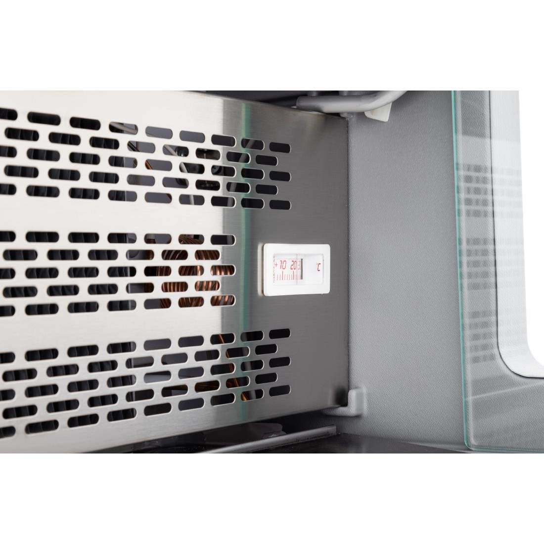 Comptoir de service réfrigéré noir Zoin Tibet - Taille 200 mm