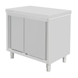 Armoire sur pieds en acier inoxydable Vogue 900x900x600mm