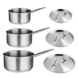 Offre spéciale - Set de 3 casseroles et couvercles inox Vogue