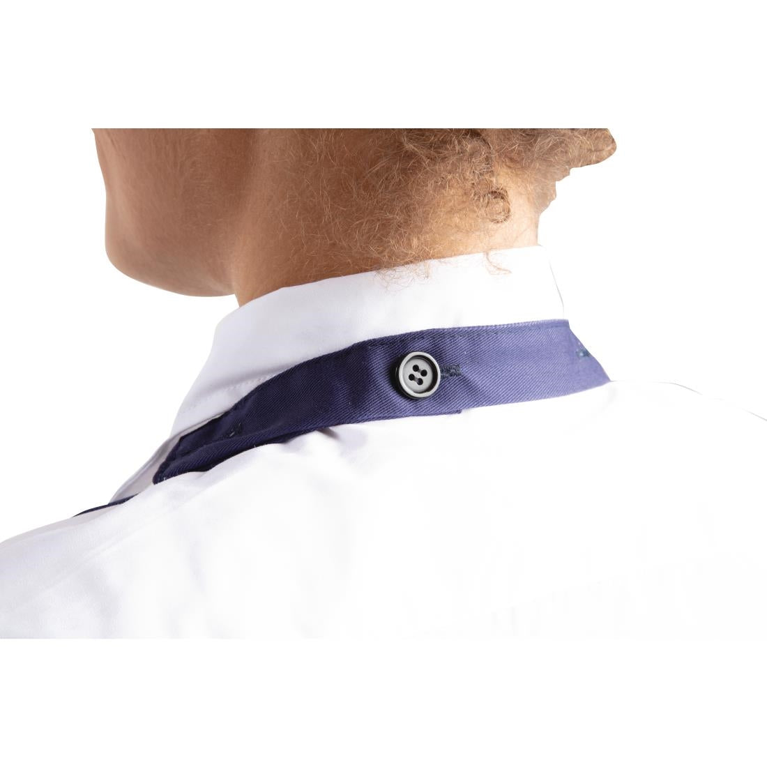 Tablier serveur col en V Whites bleu marine - NISBETS