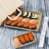 Couvercles en PET pour barquettes à sushi No. 11 Fiesta Recyclable (lot de 300)