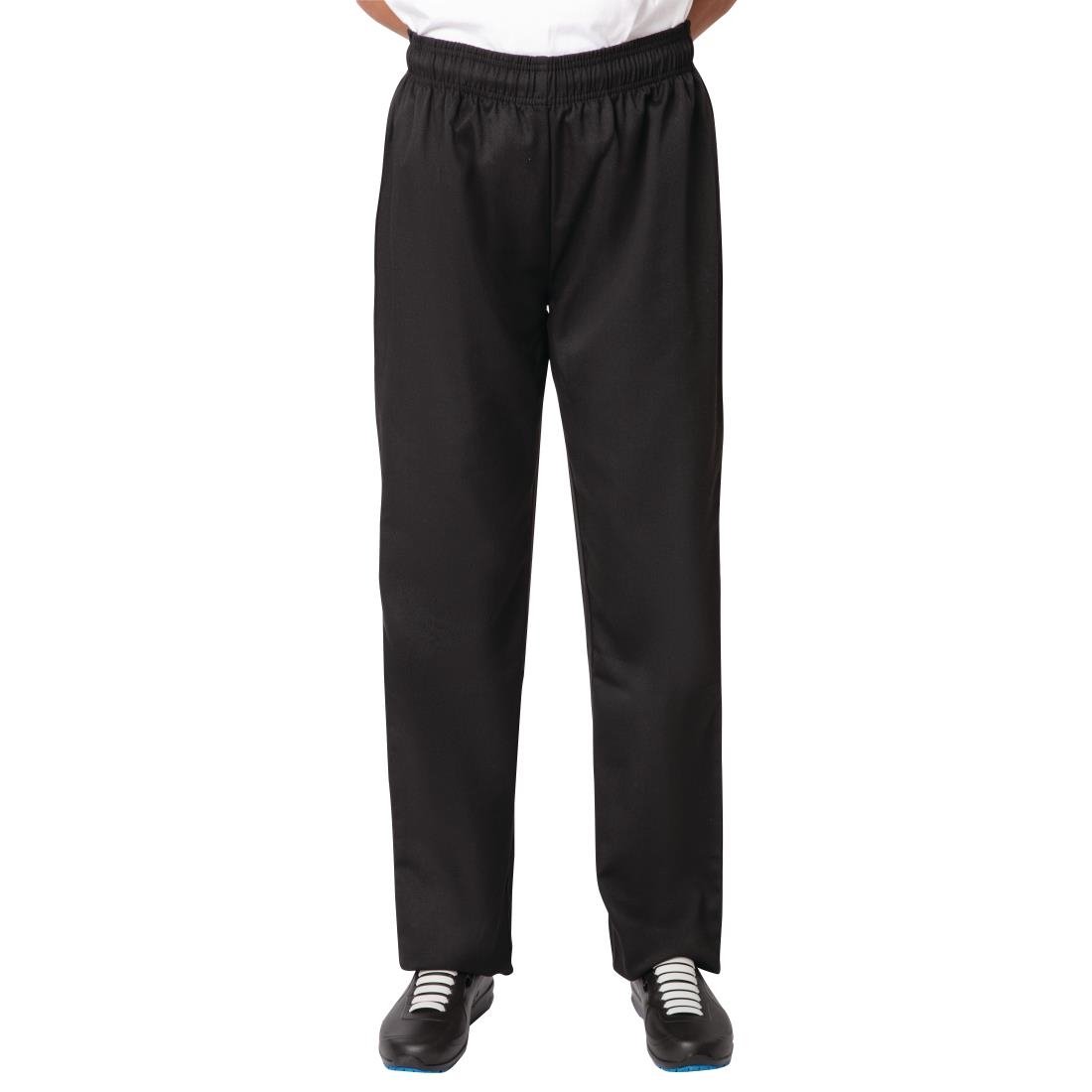 Pantalon de cuisine noir Nisbets Essentials - Taille L