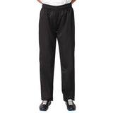 Pantalon de cuisine noir Nisbets Essentials - Taille L