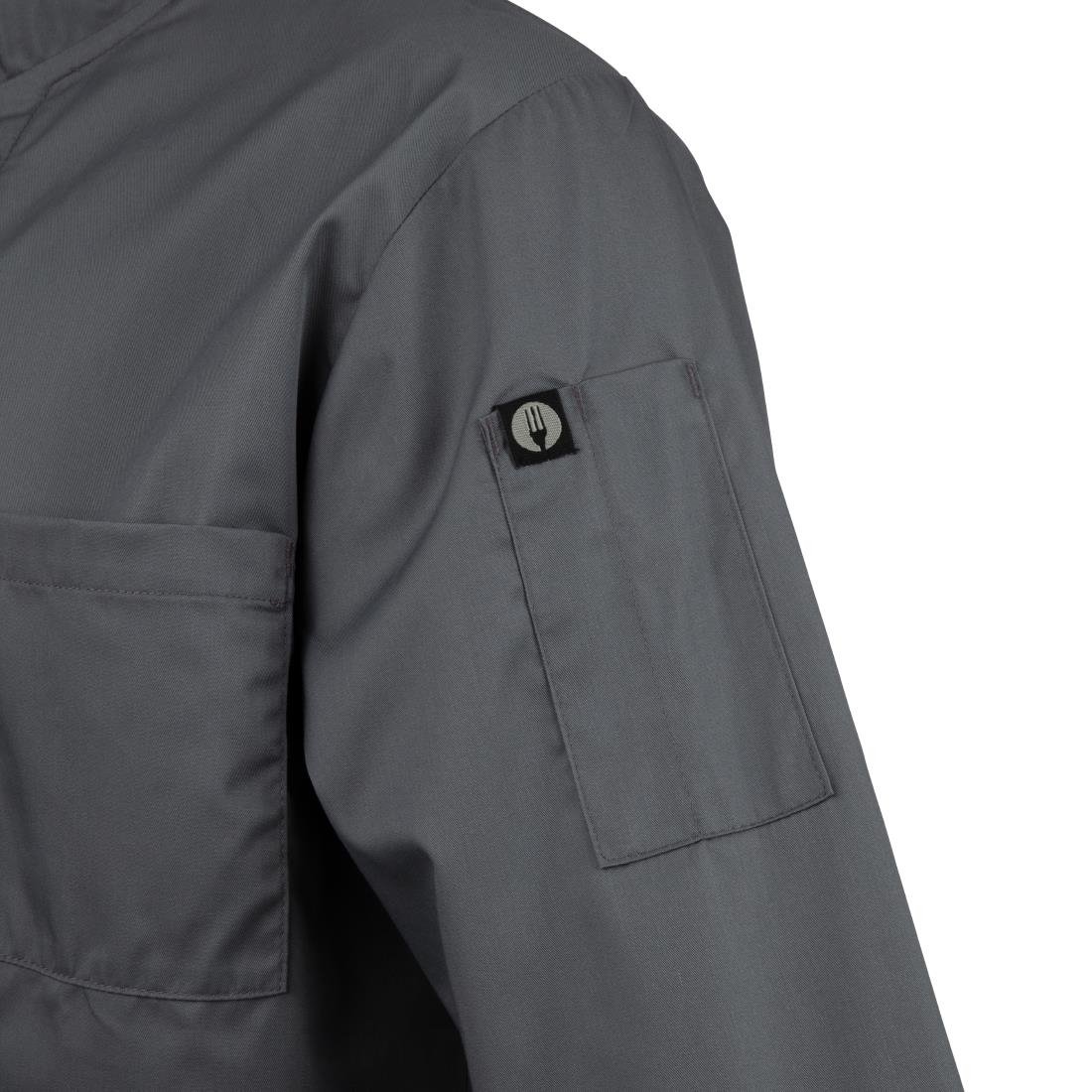 Veste de cuisine mixte Chef Works grise S - NISBETS