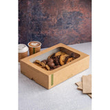 Boîtes compostables standards avec plateau et couvercle à fenêtre Vegware (Lot de 50) - NISBETS