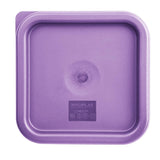 Petit couvercle carré pour boîte alimentaire Hygiplas violet