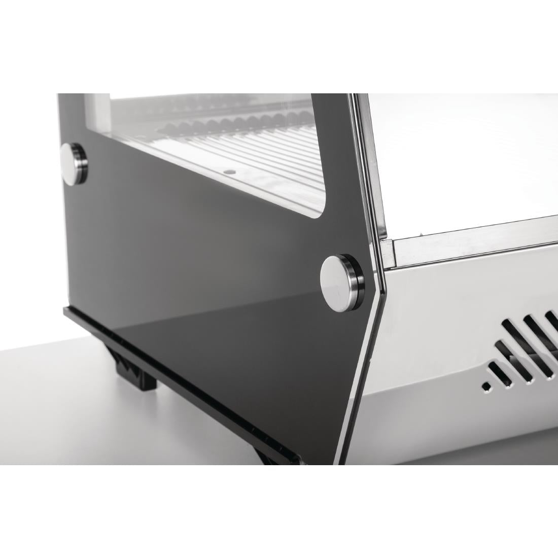 Vitrine de comptoir réfrigérée économe en énergie Polar Série G noire 160L - FRANCE CHR