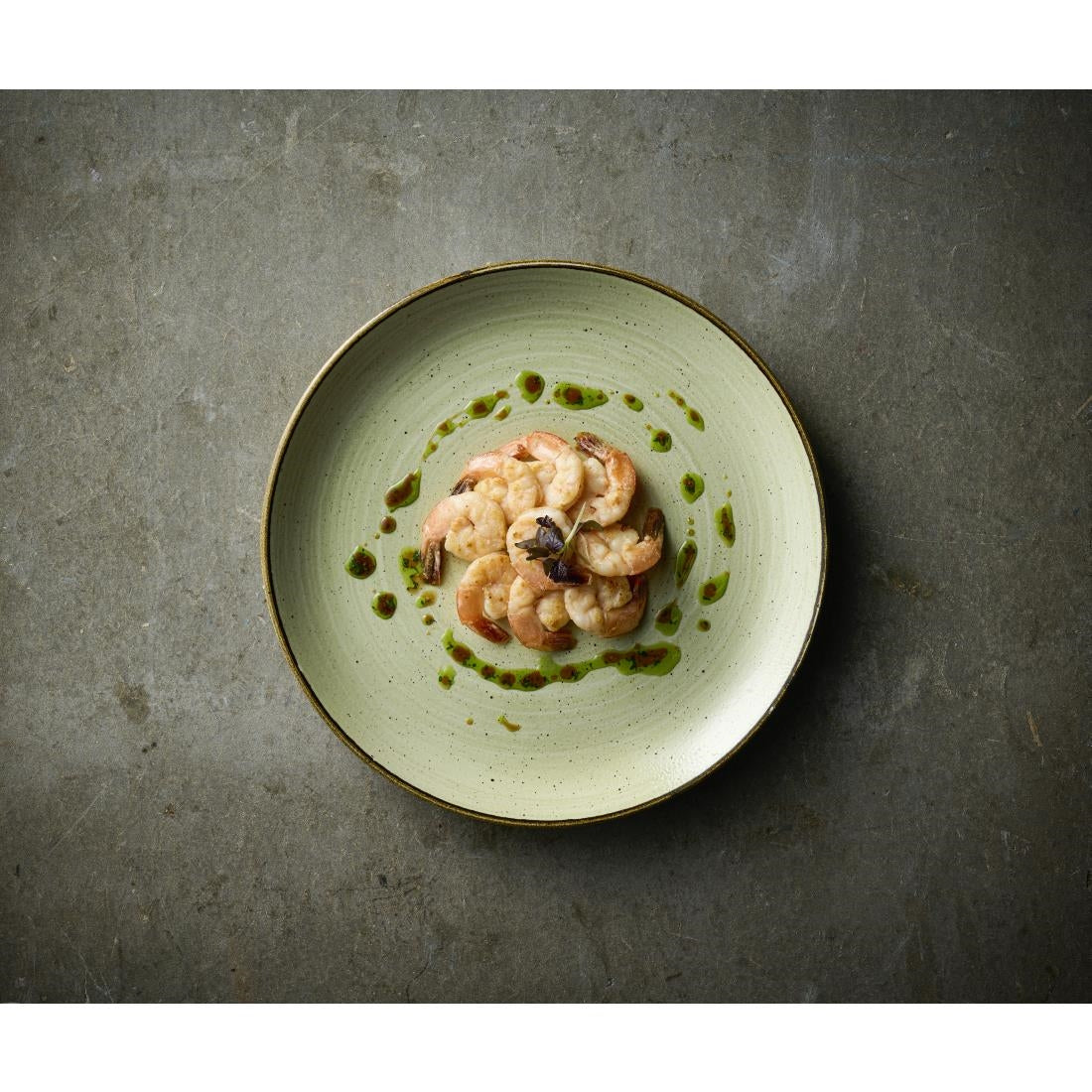 Assiettes avec rebord Churchill Stonecast Raw Green Evolve 260mm (Lot de 12)