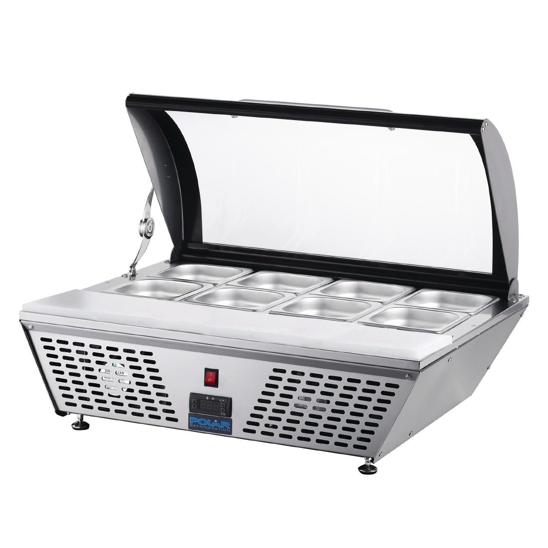 Comptoir de préparation positif économe en énergie Polar Série G 4 x GN 1/3 - FRANCE CHR