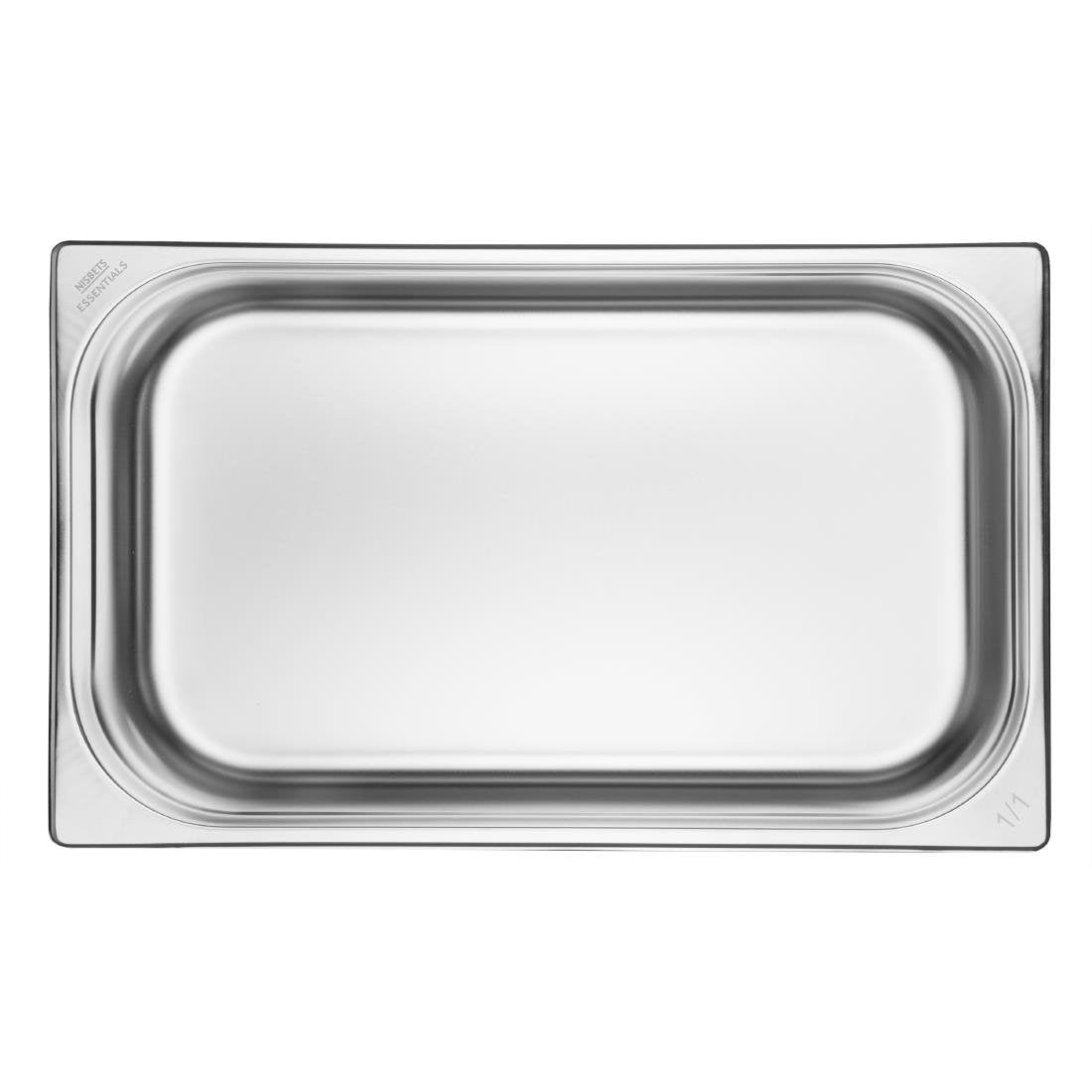 Bacs GN 1/1 en inox Nisbets Essentials 100 mm (lot de 3) - NISBETS