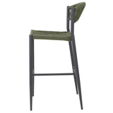 Tabourets de bar d'extérieur en rotin PE tressé Bolero Eden verts (lot de 2)