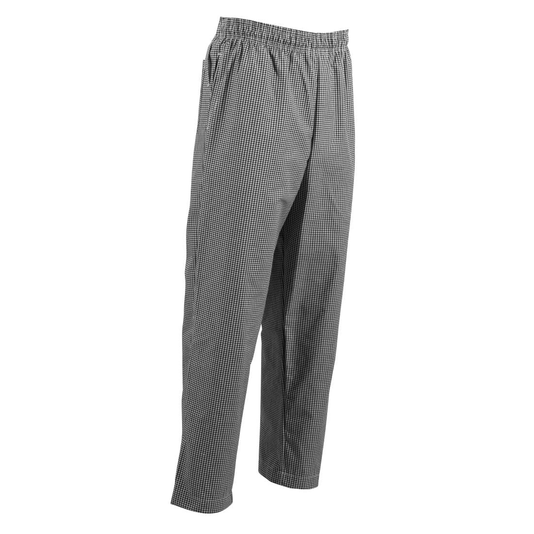 Pantalon de cuisine Whites Easyfit à petits carreaux noirs XS - NISBETS