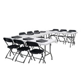 Table pliante rectangulaire Bolero blanche 1,8 m - NISBETS