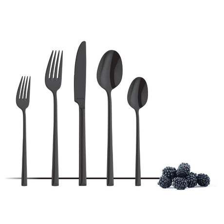 Fourchettes à dessert Amefa Metropole PVD noires (lot de 12)