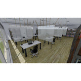 Mur de séparation recyclable 200x150cm PVC transparent - NISBETS