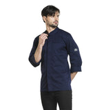 Veste de cuisine Chaud Devant Salerno bleue taille M - NISBETS