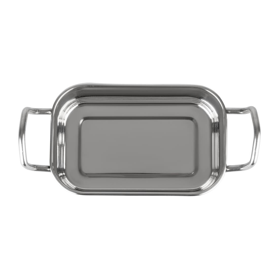 Plat de présentation en inox rectangulaire Olympia 140x90mm