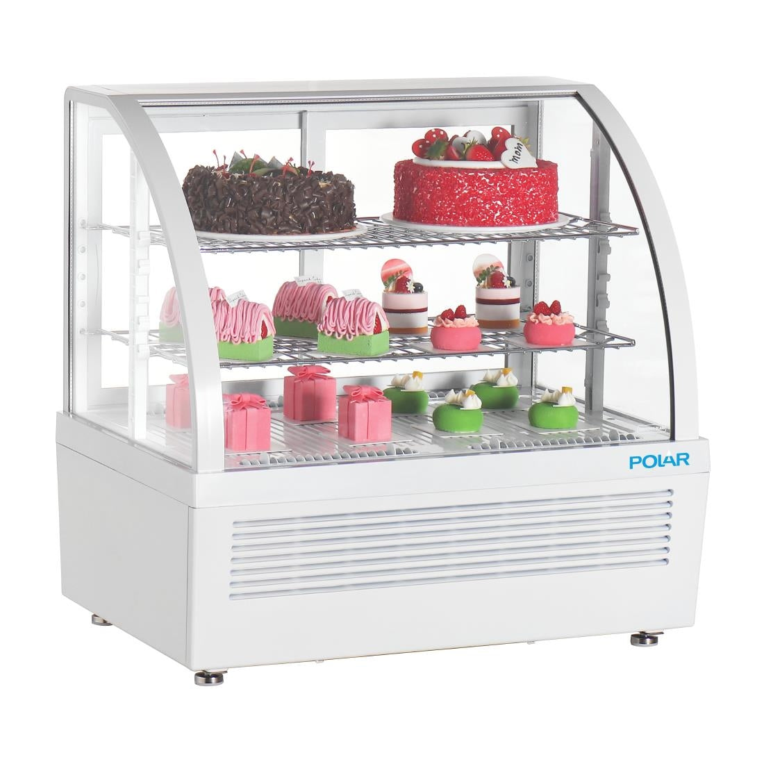 Vitrine réfrigérée de comptoir Polar série C blanche 100L