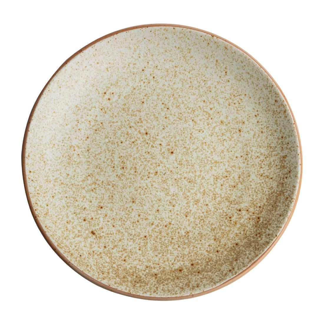Assiettes coupes beige moucheté Olympia Canvas 27 cm  (Lot de 6) - NISBETS