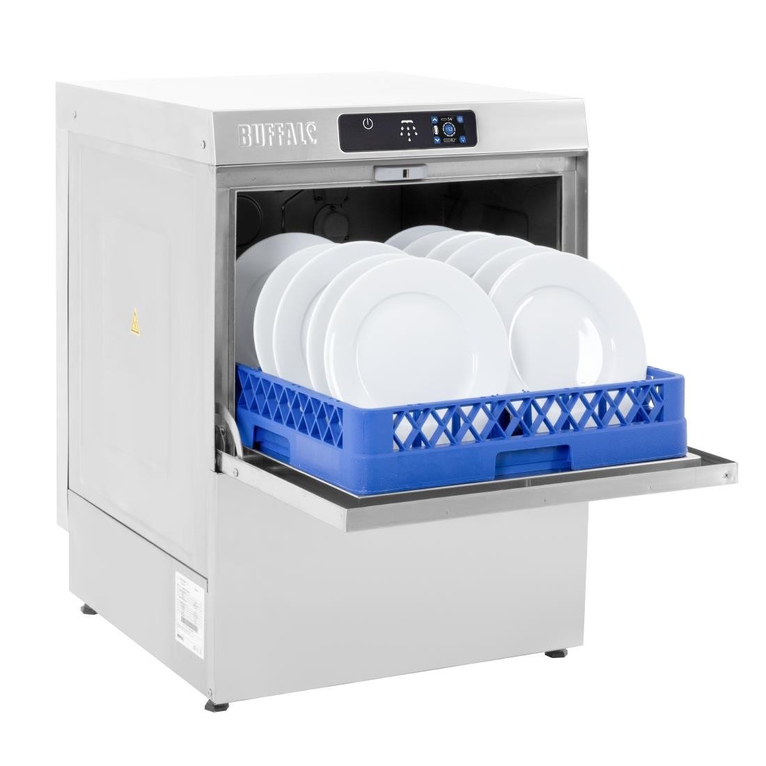 Lave-vaisselle numérique dessous de comptoir Buffalo avec pompe de vidange casier 500mm