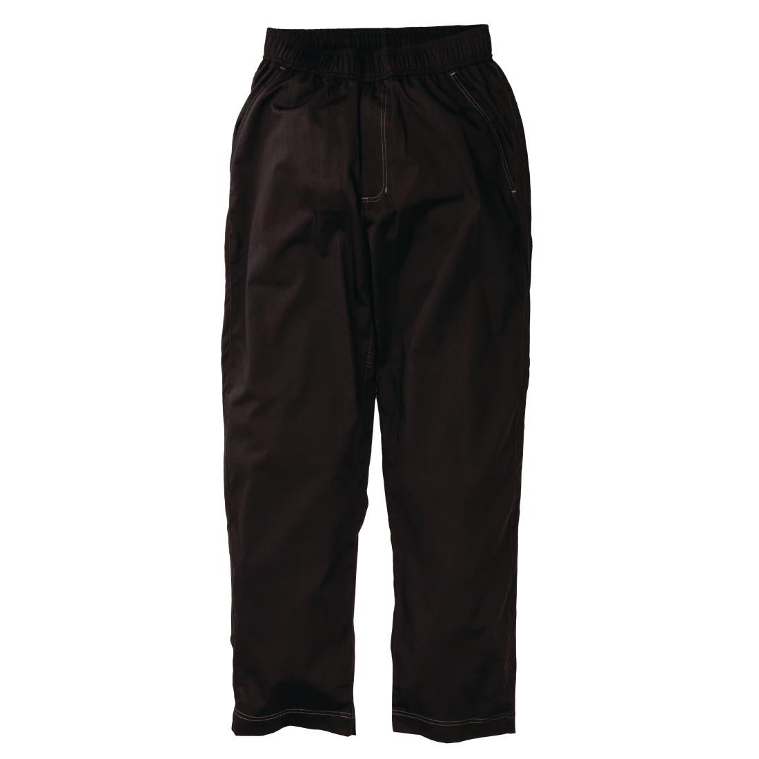 Pantalon de cuisine mixte Baggy Chef Works noir L - NISBETS
