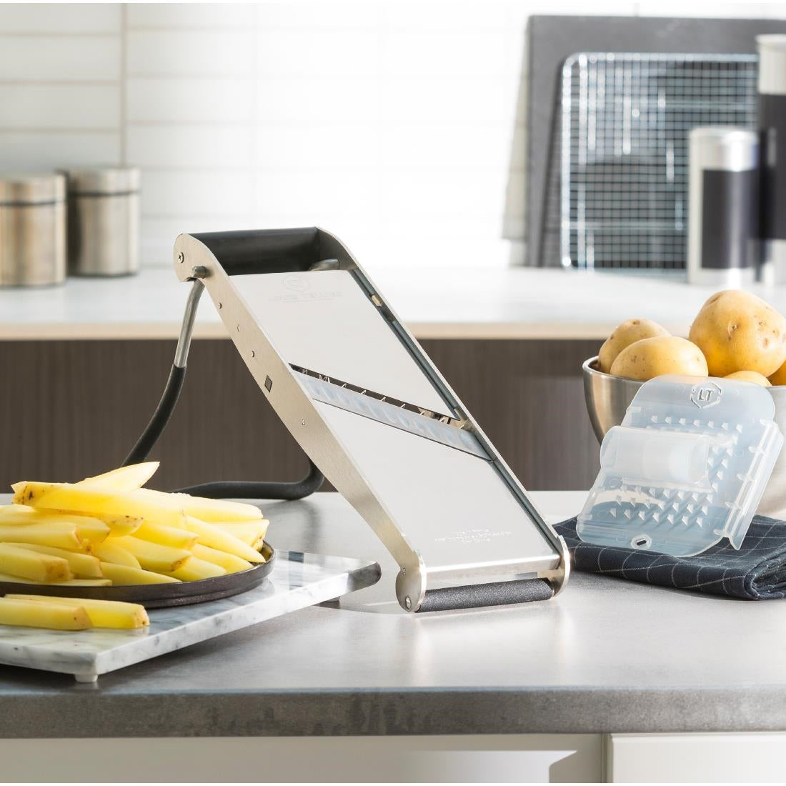 Mandoline japonaise en inox Louis Tellier Bron Compact Pro