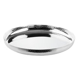 Plat rond en acier inoxydable martelé Olympia 320x35mm