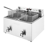 Friteuse électrique double avec minuterie Buffalo 2x8L