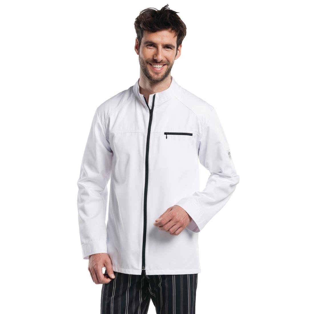 Veste de cuisine mixte Chaud Devant Modena blanche - Taille XL