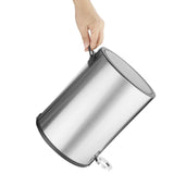 Poubelle à pédale ronde en acier brossé Jantex 6L